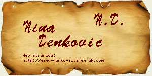Nina Denković vizit kartica